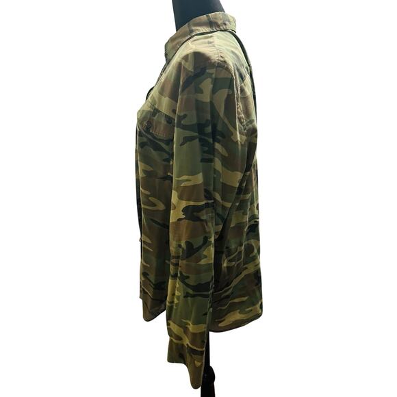 Ralph Lauren - Denim & Supply Camo Button Down Blouse - XL (Vintage) - Picture 4 of 11